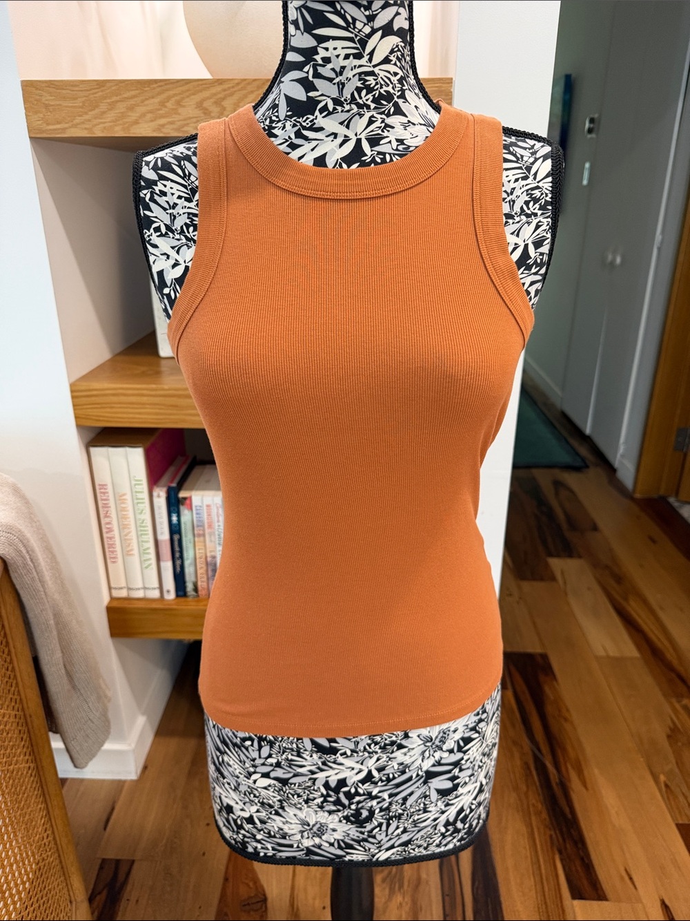 Madewell Ribbed Sleeveless Tank Top | Rust Orange
